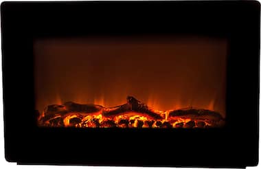 Fire Sense Wall Mounted Electric Fireplace Black
