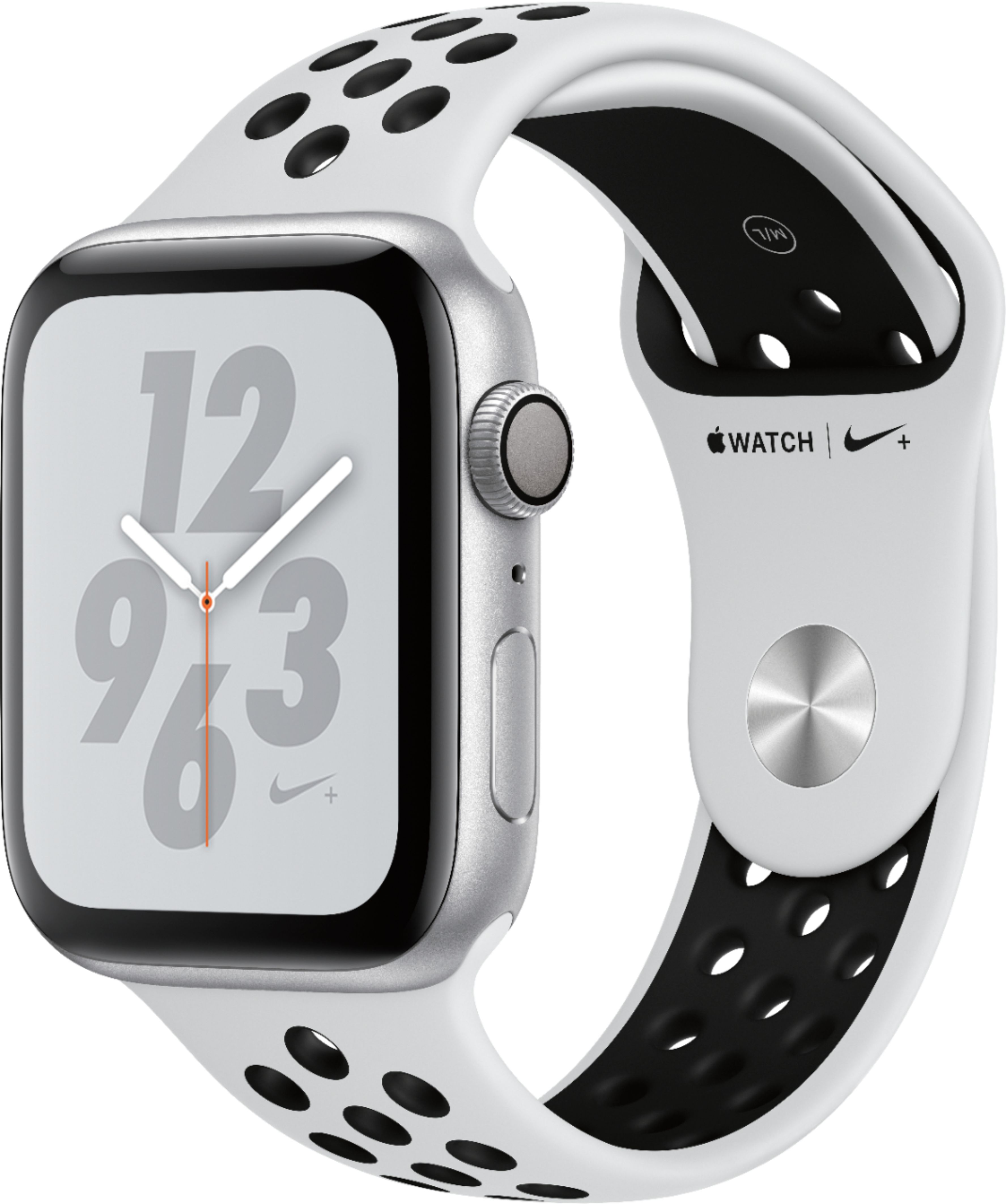 Apple Watch Nike+ Series 4 (GPS) 44mm Silver Aluminum  - Best Buy