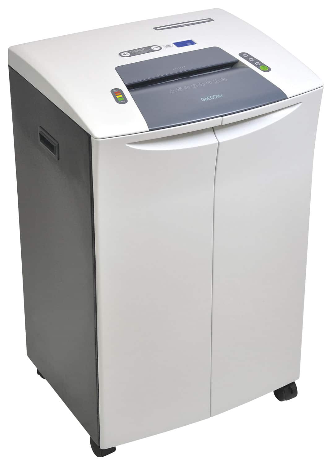 GoECOlife - Commercial Crosscut Shredder - Light Gray/Black/Charcoal - Larger Front