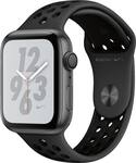 Apple Watch Nike Series 4 GPS 44mm Space Gray Aluminum Case with Anthracite Black Nike Sport Band Space Gray 2015 MU6L2LL A Best Buy