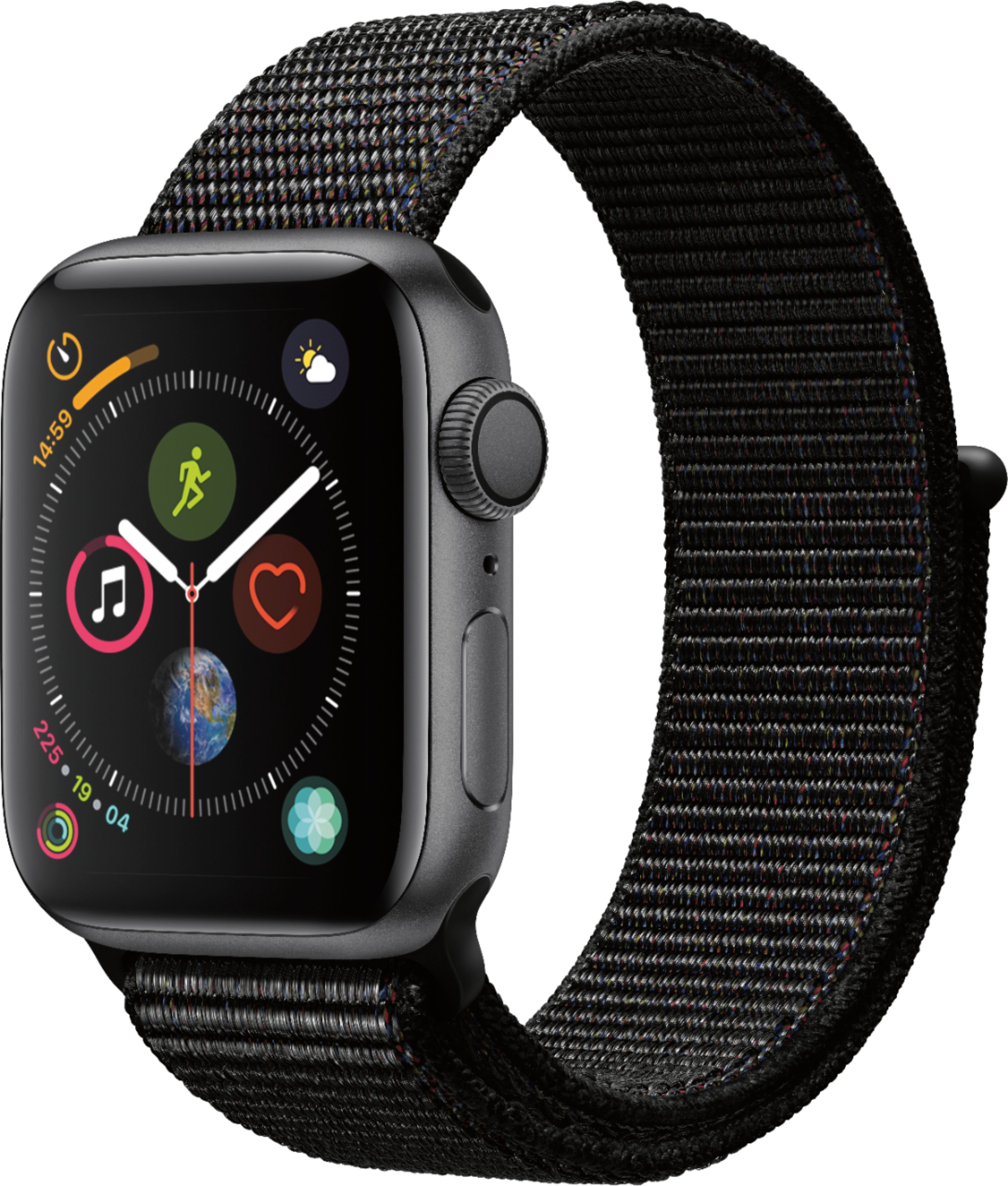 Best Buy: Apple Watch Series 4 (GPS) 40mm Space Gray Aluminum Case with  Black Sport Loop Space Gray MU672LL/A