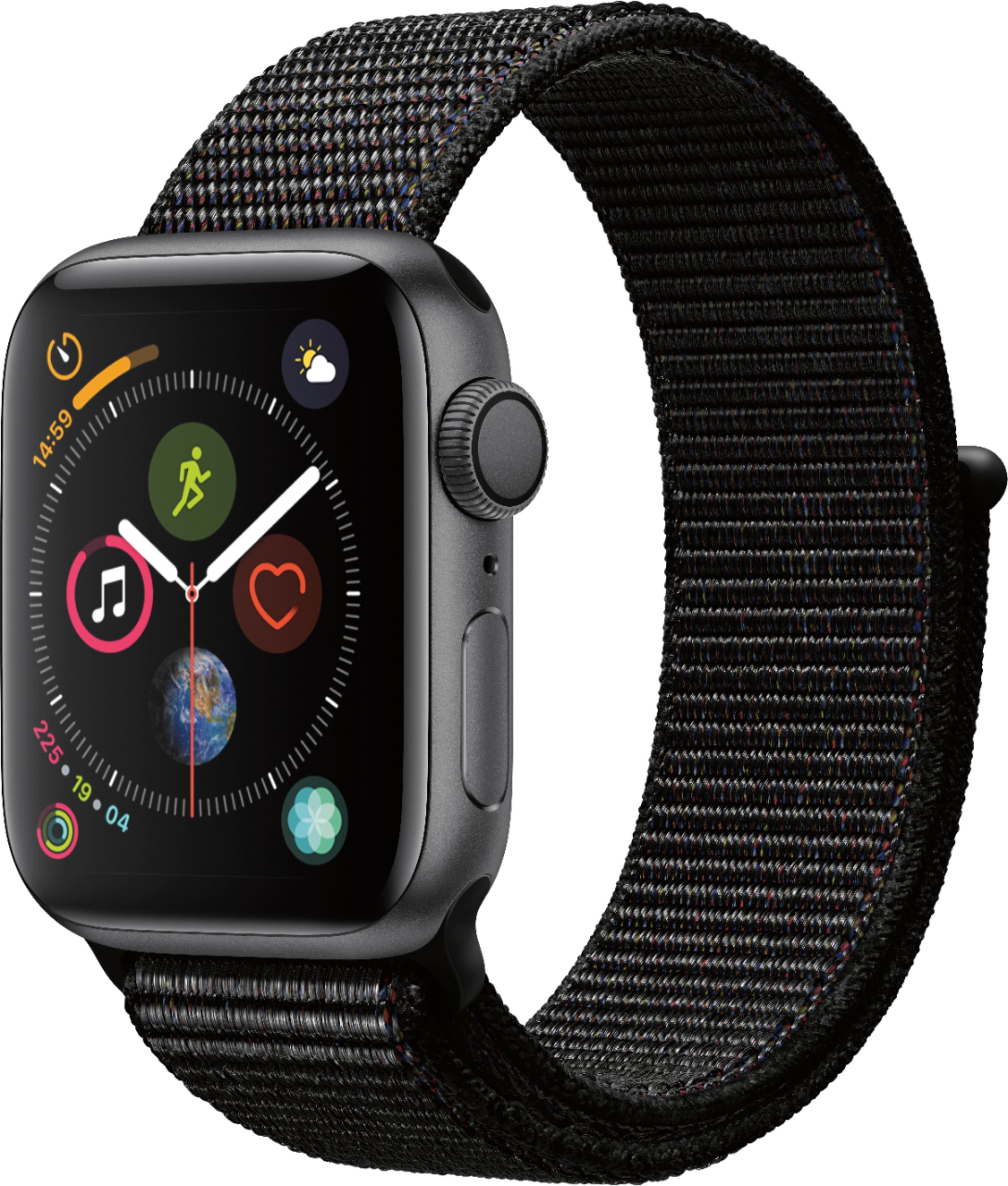 Series 4 space gray aluminum 2025 case black sport band 40mm