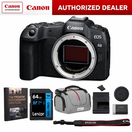 Canon EOS R8
64GB 150 MB/s Lexar 800x SDXC U3 V30 PRO
THE PREMIUM PHOTOGRAPHY PROTOCOL
Canon AUTHORIZED DEALER
Canon CHARGE
Canon Lens Cap
Canon Strap
EOS R8
