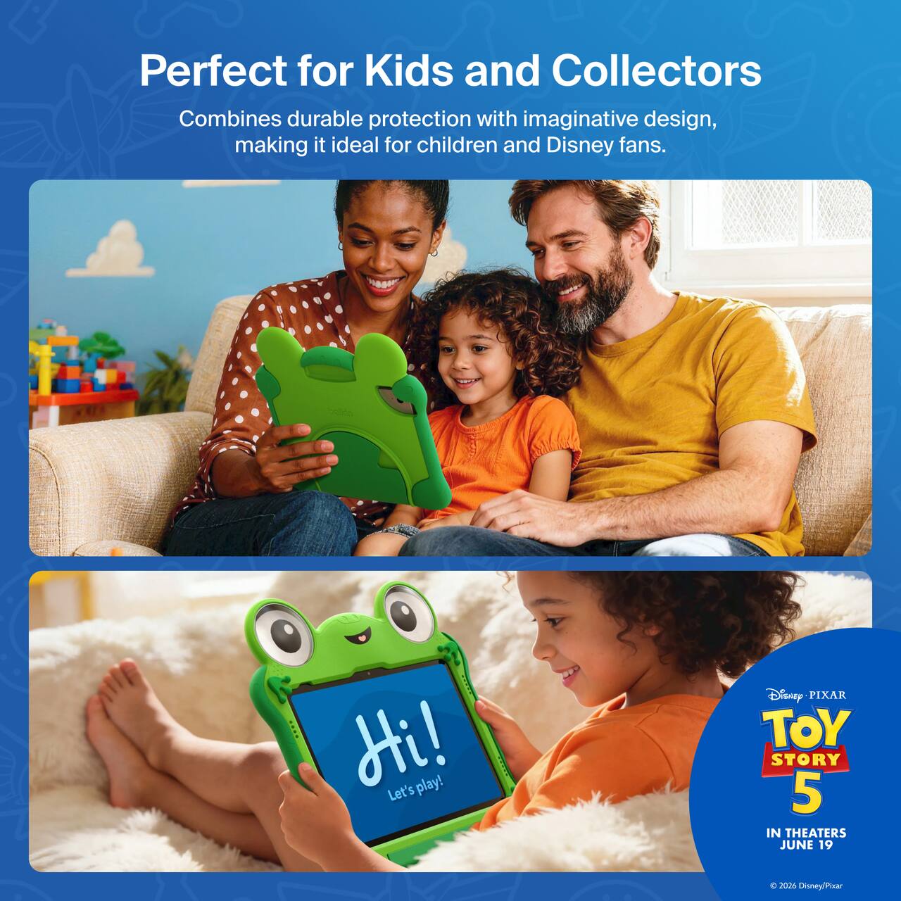 Perfect for Kids and Collectors  
Combines durable protection with imaginative design, making it ideal for children and Disney fans.  

Hi! Let's play!  
Disney PIXAR TOY STORY 5 IN THEATERS JUNE 19  
© 2026 Disney/Pixar