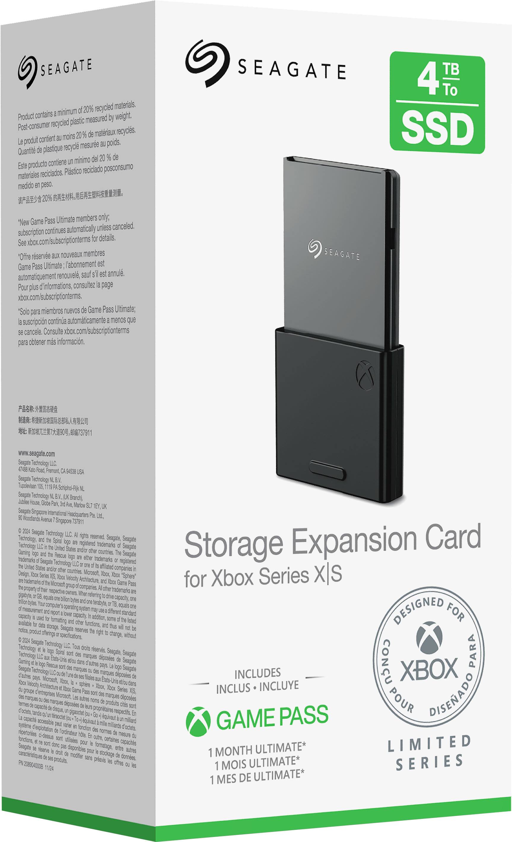 Seagate 4TB Storage Expansion Card for Xbox Series X|S NVMe SSD