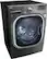Angle. LG - 4.5 Cu. Ft. High-Efficiency Stackable Front-Load Washer with Steam and TurboWash Technology - Black stainless steel.