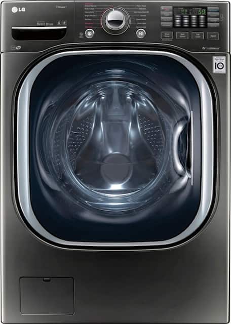 Lg 4 5 Cu Ft 14 Cycle Front Loading Washer With Steam Black Stainless Steel Wm4370hka Best Buy