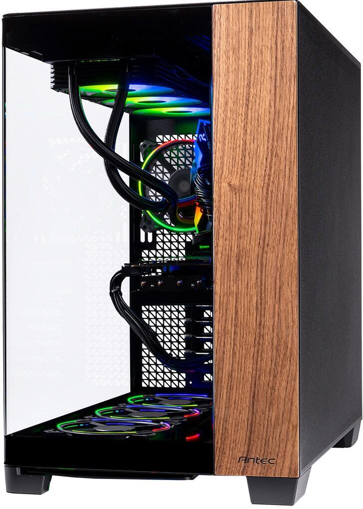 Left. Skytech Gaming - Skytech PRISM4 - AMD Ryzen 9 9900X3D, 5080, 64GB 6000 MHz DDR5 RAM, 1000W GOLD A3 PSU - Black.