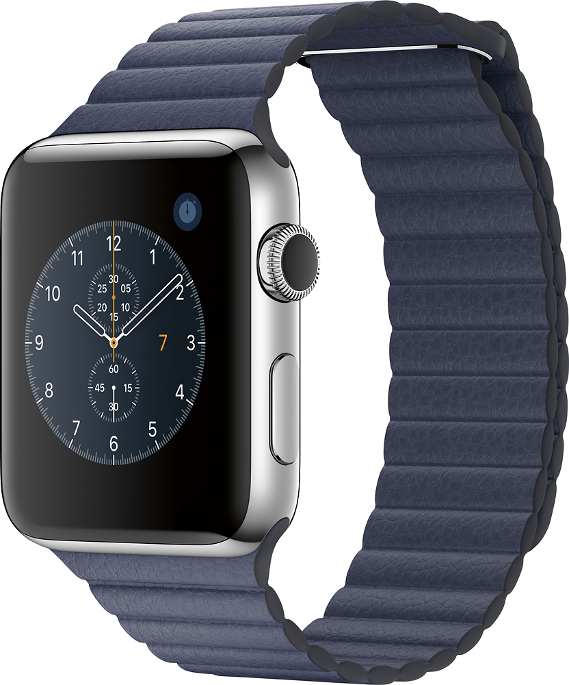 Best Buy: Apple Watch Series 2 42mm Stainless Steel Case Midnight 