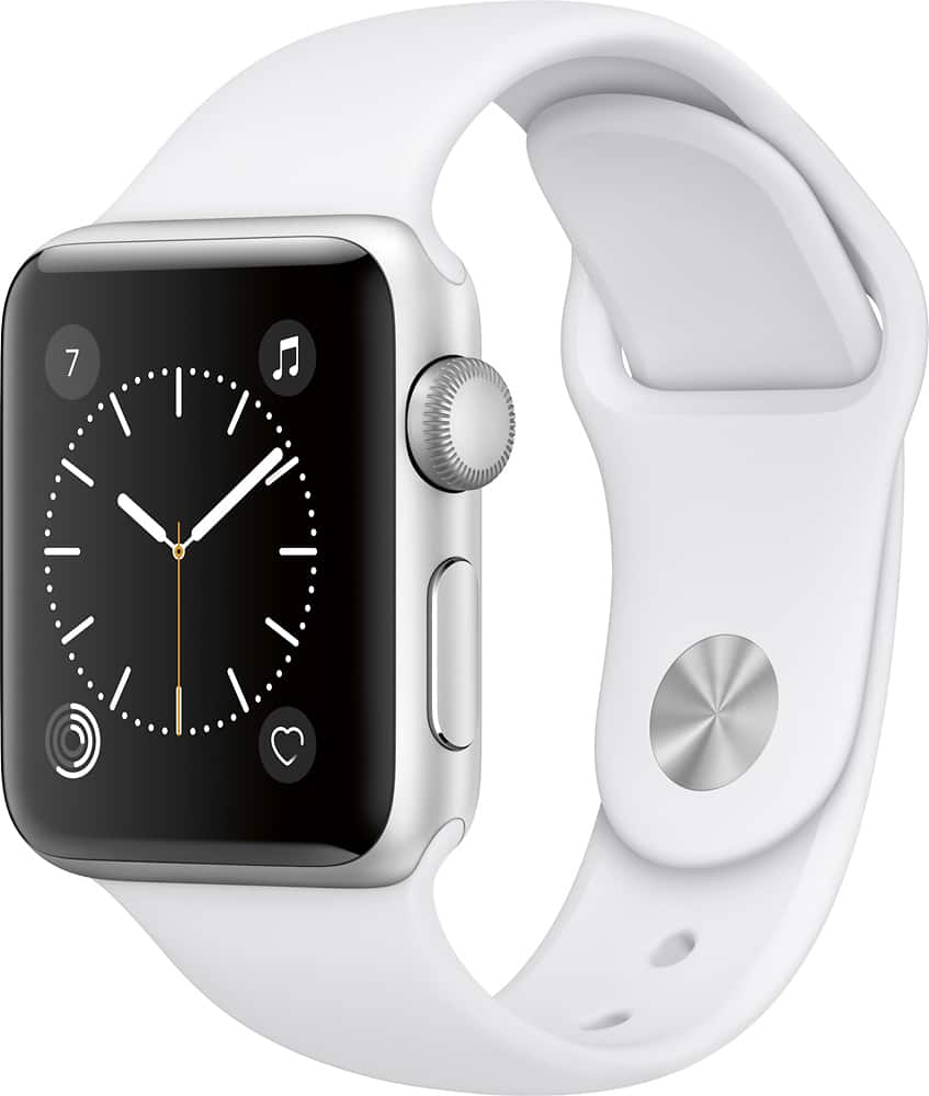 Apple Watch Series 2 38mm Silver Aluminum Case White - Best Buy