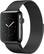 Front. Apple - Apple Watch Series 2 42mm Space Black Stainless Steel Case Space Black Milanese Loop Band - Space Black Stainless Steel.