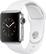 Front. Apple - Apple Watch Series 2 38mm Stainless Steel Case White Sport Band - Stainless Steel.