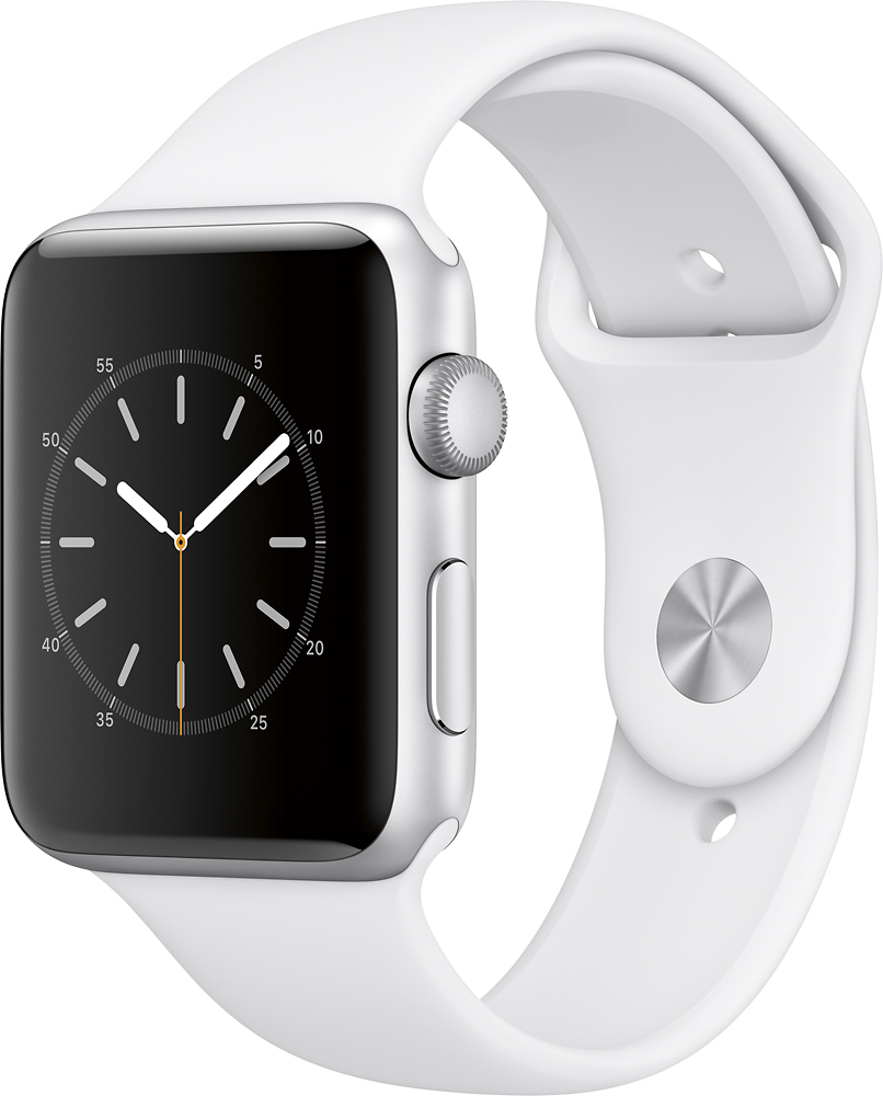 PC/タブレット PC周辺機器 Apple Watch Series 2 42mm Silver Aluminum Case White  - Best Buy
