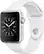 Front. Apple - Apple Watch Series 2 42mm Silver Aluminum Case White Sport Band - Silver Aluminum.