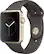 Front. Apple - Apple Watch Series 2 42mm Gold Aluminum Case Cocoa Sport Band - Gold Aluminum.