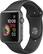Front. Apple - Apple Watch Series 1 42mm Space Gray Aluminum Case Black Sport Band - Space Gray Aluminum.