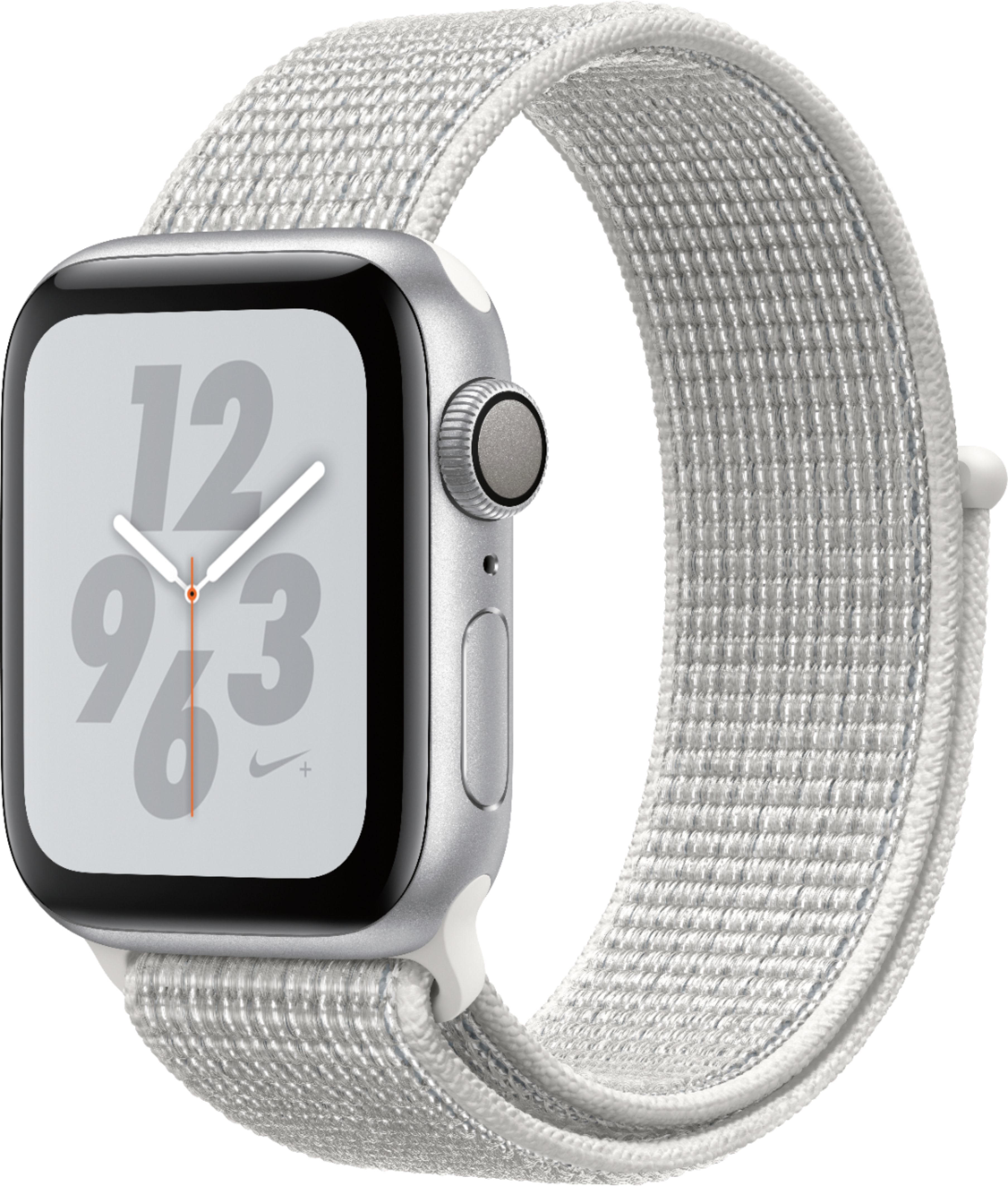 Apple Watch Nike+ Series 4 (GPS) 40mm Silver Aluminum Case with Summit White Nike Sport Loop - Silver Aluminum was $349.0 now $244.99 (30.0% off)