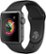 Front Zoom. Apple Watch Series 2 42mm Space Gray Aluminum Case Black Sport Band - Space Gray Aluminum.
