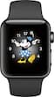 Apple - Apple Watch Series 2 38mm Space Black Stainless Steel Case Black Sport Band - Space Black Stainless Steel - Larger Front