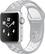 Front. Apple - Apple Watch Nike+ 38mm Silver Aluminum Case Silver/White Nike Sport Band - Silver Aluminum.
