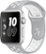 Front. Apple - Apple Watch Nike+ 42mm Silver Aluminum Case Silver/White Nike Sport Band - Silver Aluminum.