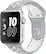 Front. Apple - Apple Watch Nike+ 42mm Silver Aluminum Case Silver/White Nike Sport Band - Silver Aluminum.