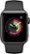 Left Zoom. Apple Watch Series 2 38mm Space Gray Aluminum Case Black Sport Band - Space Gray Aluminum.