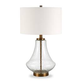 Hudson&Canal - Lagos Table Lamp - Seeded Glass/Brushed Brass