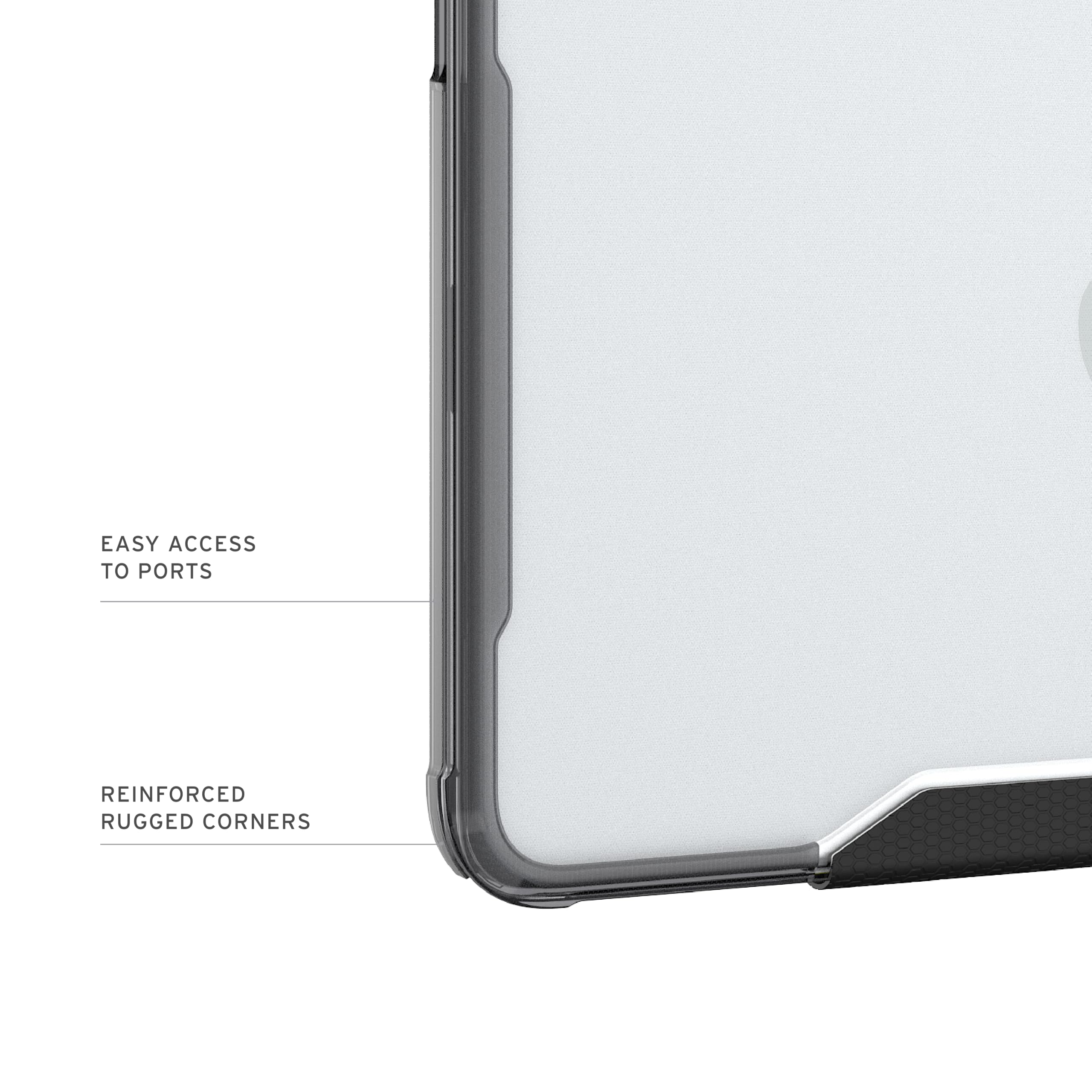 EASY ACCESS TO PORTS  
REINFORCED RUGGED CORNERS