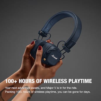 Marshall Major V Wireless On Ear Bluetooth Headphones with Marshall Major V Wireless On Ear Bluetooth Headphones with