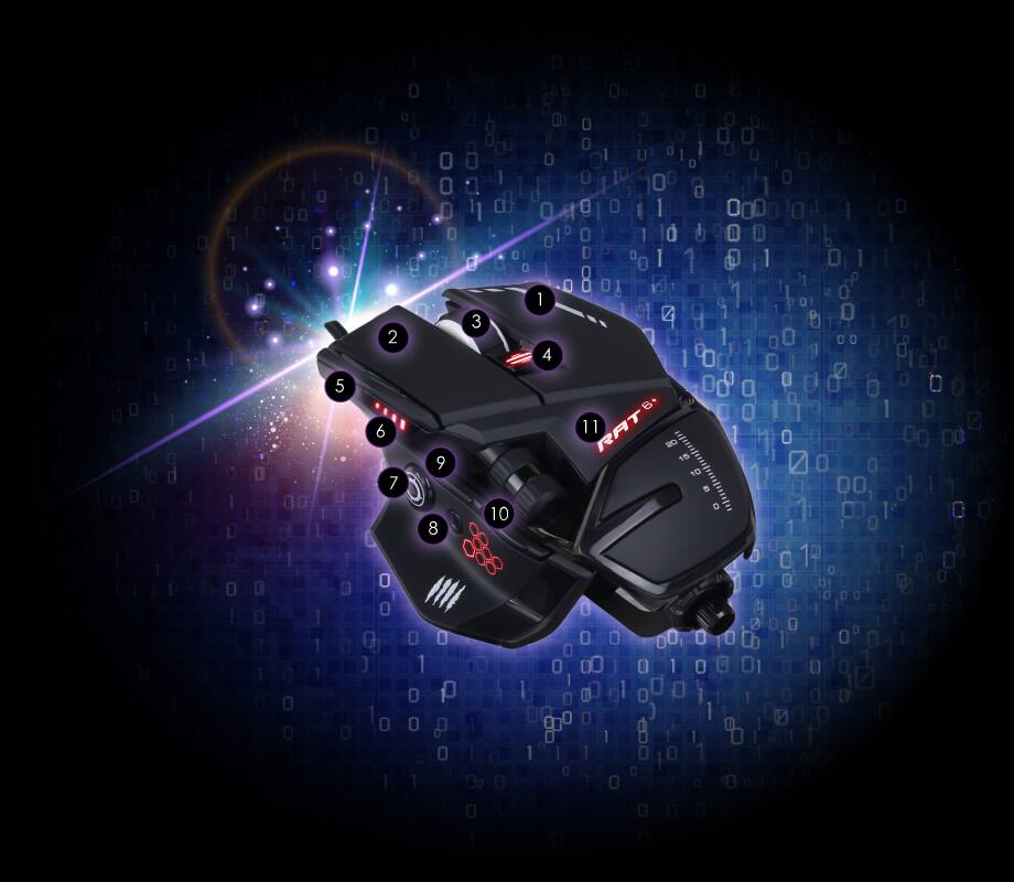 Mad Catz R.A.T. 6+ Gaming Mouse 12000 DPI Optical Sensor 11