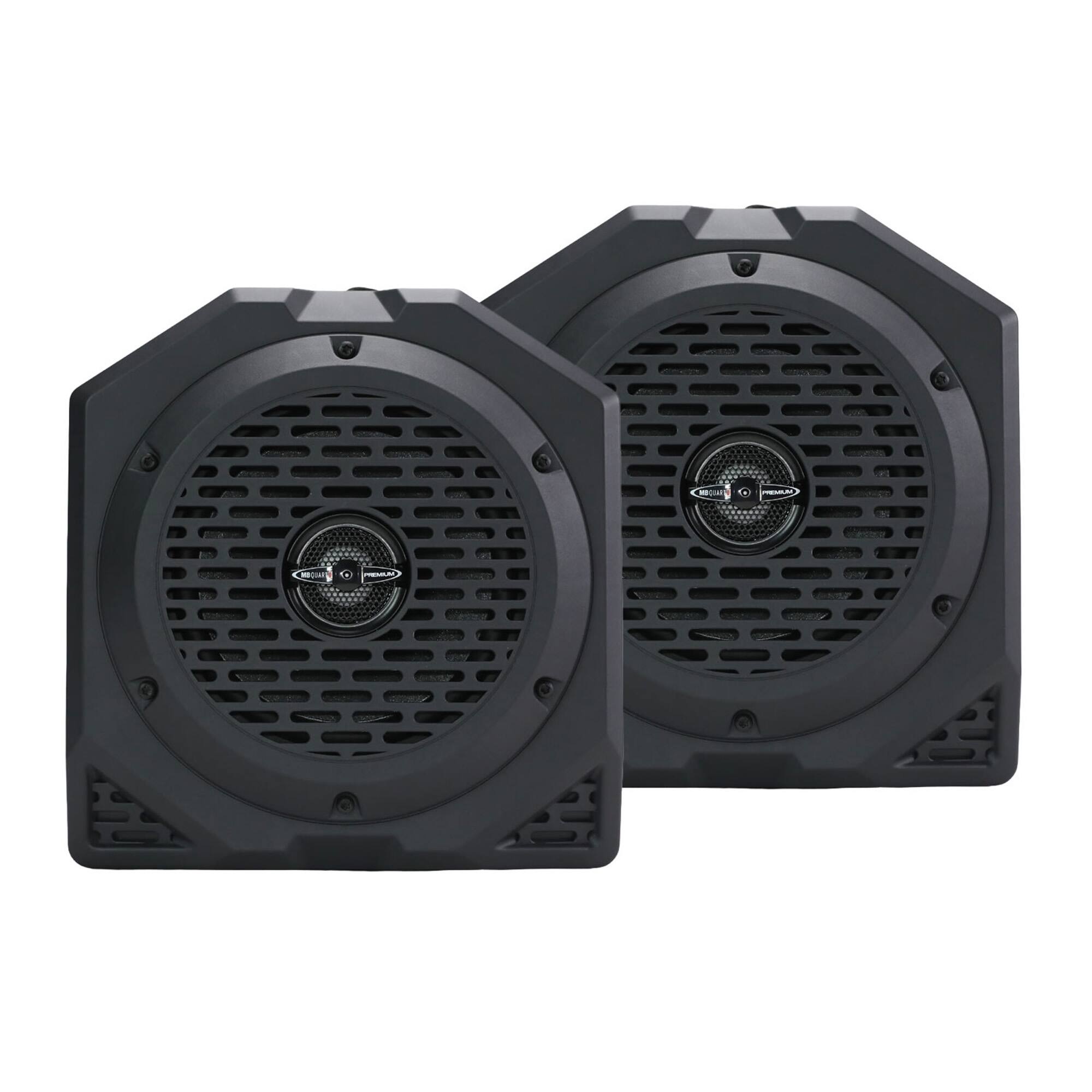 Front. MB Quart - MB Quart Rear Coaxial Speakers Upgrade for 21-24 Ford Bronco, 6.5" Speaker Pods - Black.