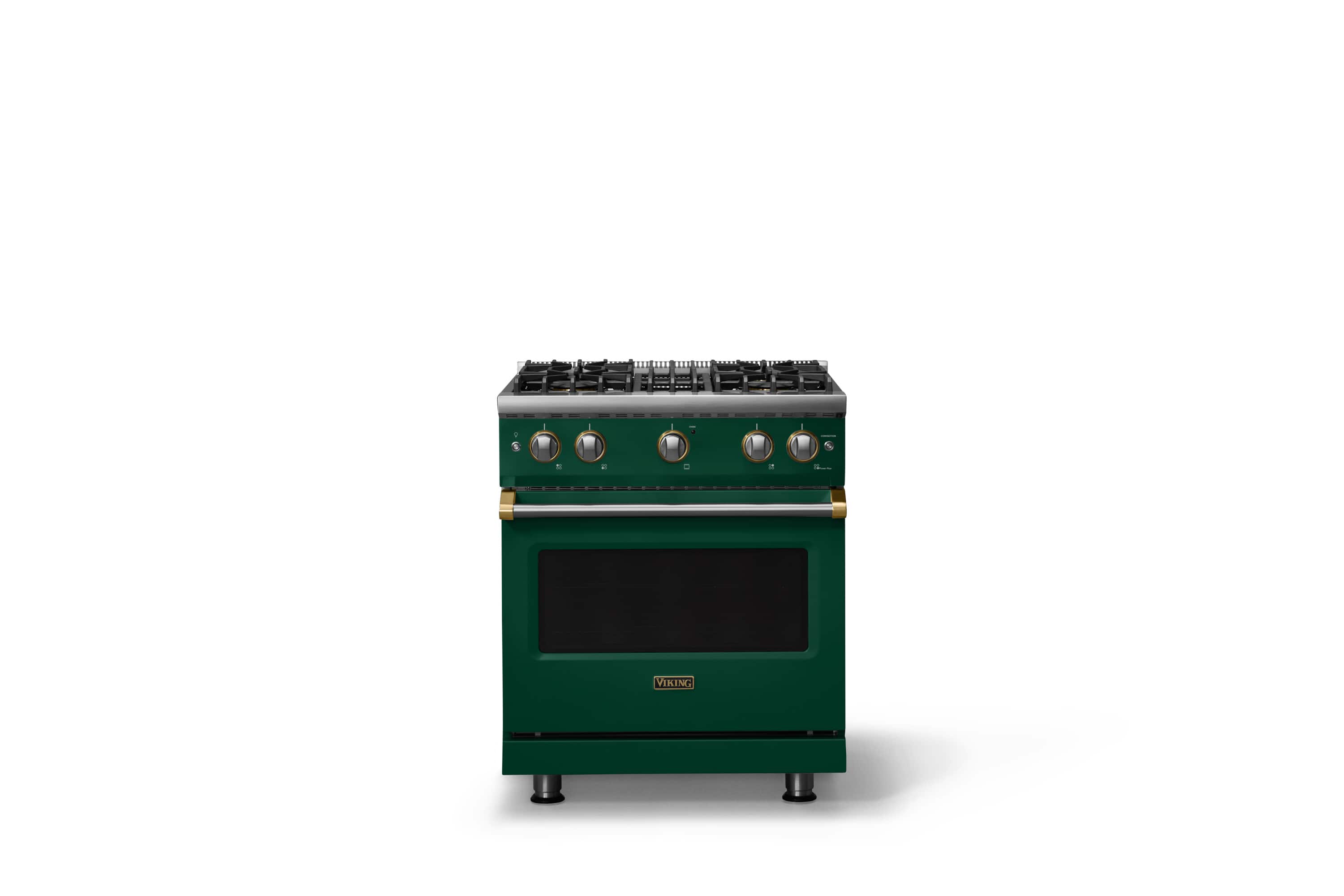 Viking - 30 in. Wide Pro 5 Series 4.0 Cu. Ft. Freestanding Sealed 4 Burner Gas Convection Range - Ivy/Brushed Brass - Ivy price history on PriceWatchPro