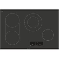 Bosch - 800 Series 30" Built-In Electric Cooktop with 4 elements - Black - Front_Zoom