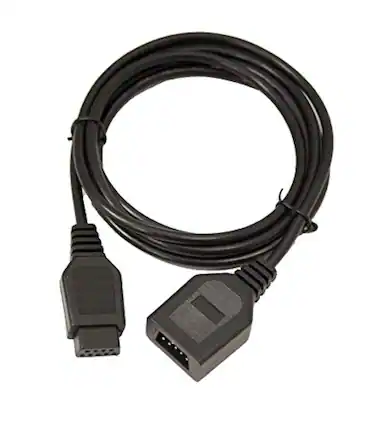 Front. Mars Devices - Sega Genesis Controller Extension Cord Cable 6 Feet - Black.