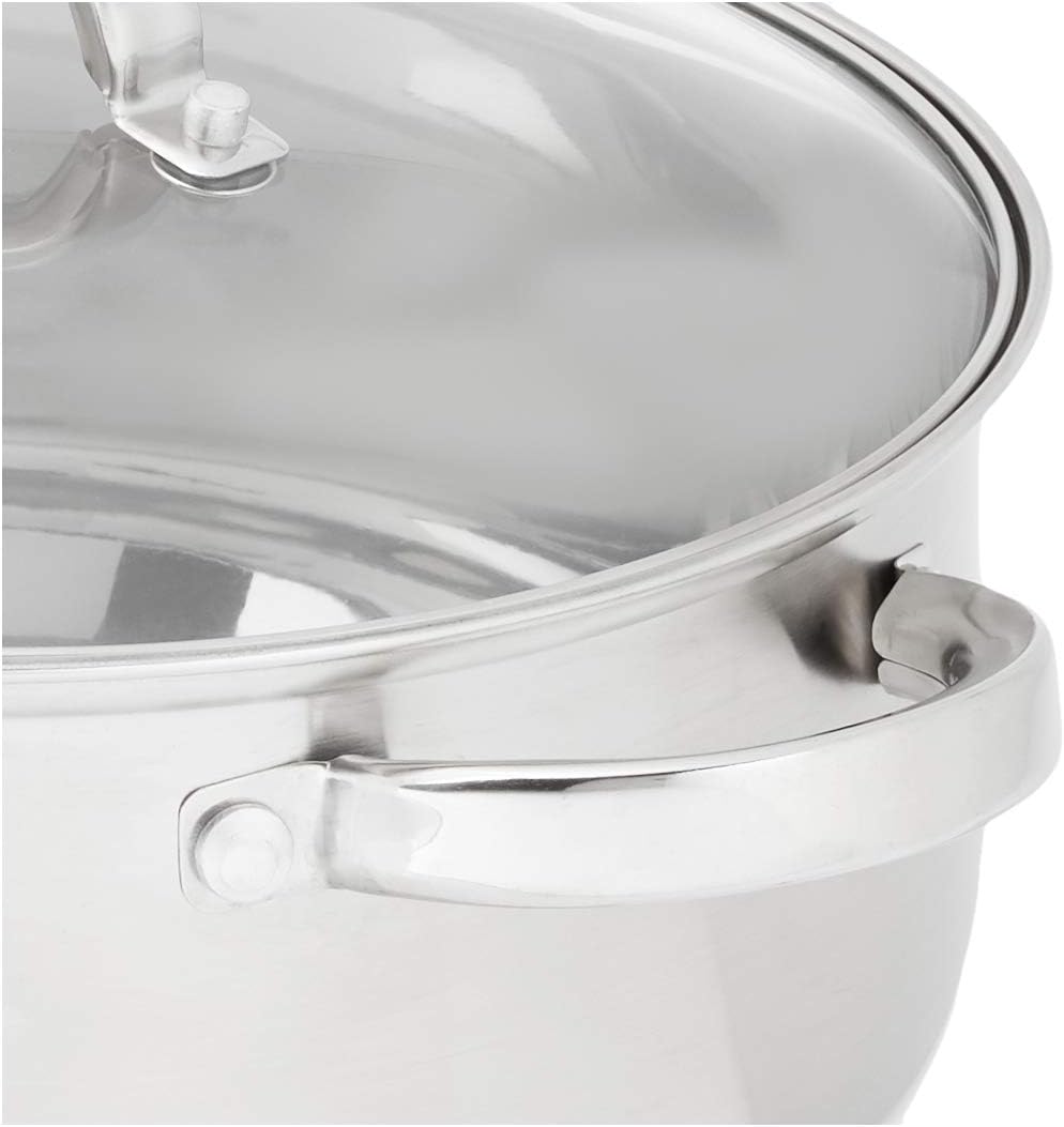 Alt View 3. Heim Concept - Heim Concept 12-Piece Stainless Steel Cookware Sets with Glass Lid - Silver.