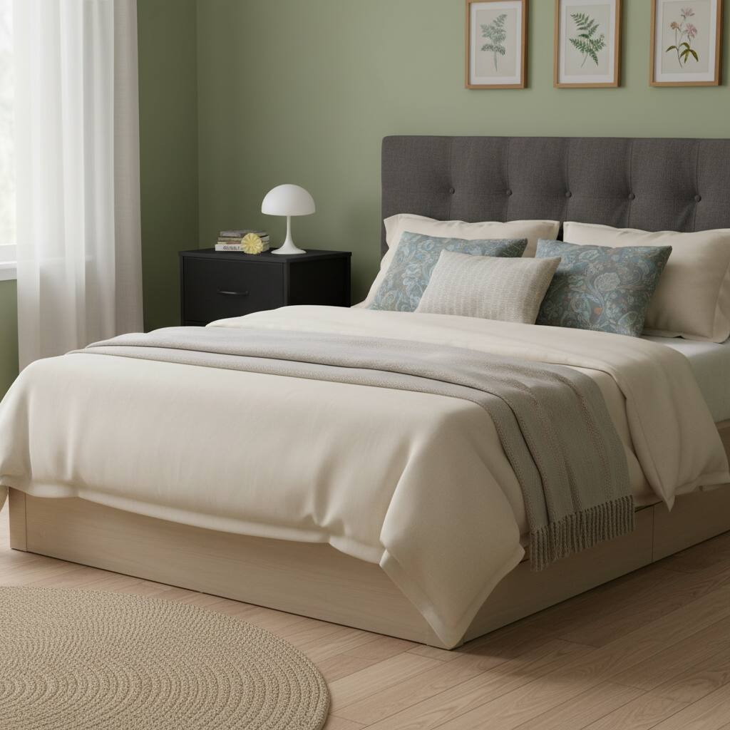 Angle. AOITUN - 2-Drawer Fabric Storage Dresser Black for Small Spaces, Tall Nightstand, Perfect Bedside Table with Drawers - black.