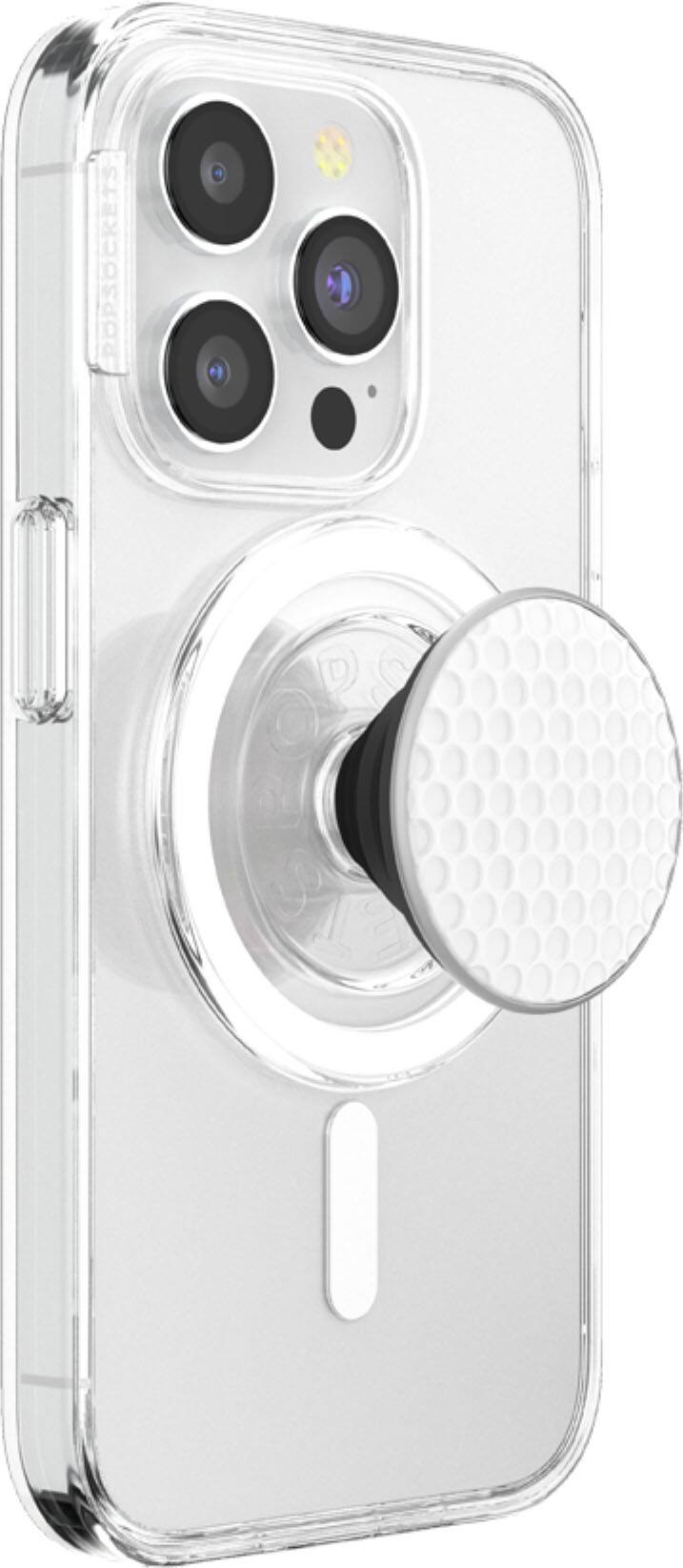 Left. PopSockets - MagSafe PopGrip Universal Magnetic Grip & Stand with Adapter Ring for Cell Phones - Golf Ball.