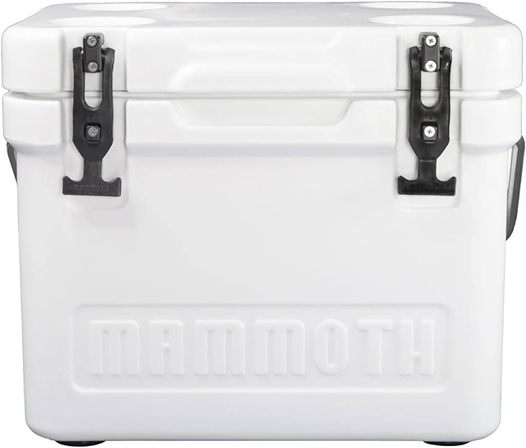Angle. Mammoth - 30 Cruiser Series, Insulated Ice Chest, Durable Double-Walled Rotomolded Construction, Great for On-The-Go Activities - White.