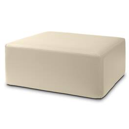 Jaxx - Fairlie Couch Ottoman - Oversized Square Foam Coffee Table Ottoman, 36", Premium Faux Leather, Natural - Faux Leather Natural