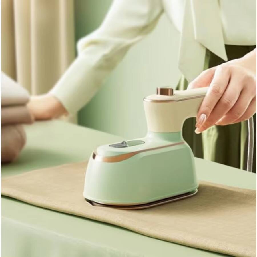Back. Luckbyte - Portable Handheld Clothes Steamer Mini Wet Dry Steam Iron for Home and Travel Use - Green.