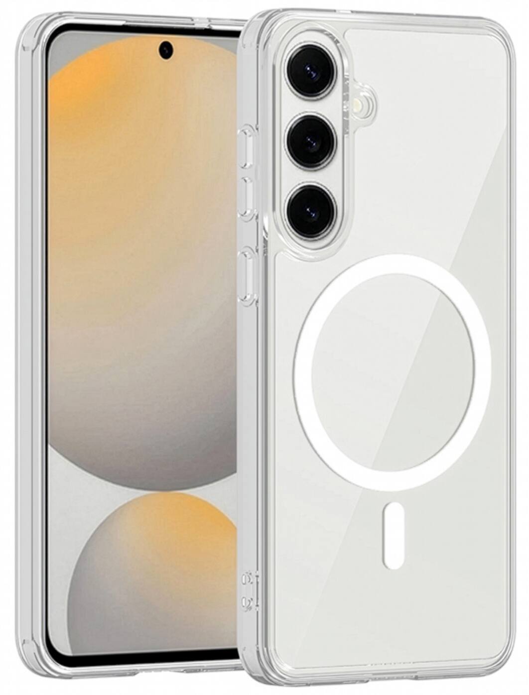 Alt View 5. Nakedcellphone - Clear Case for Samsung Galaxy S25 FE Phone - Compatible with MagSafe - Clear.