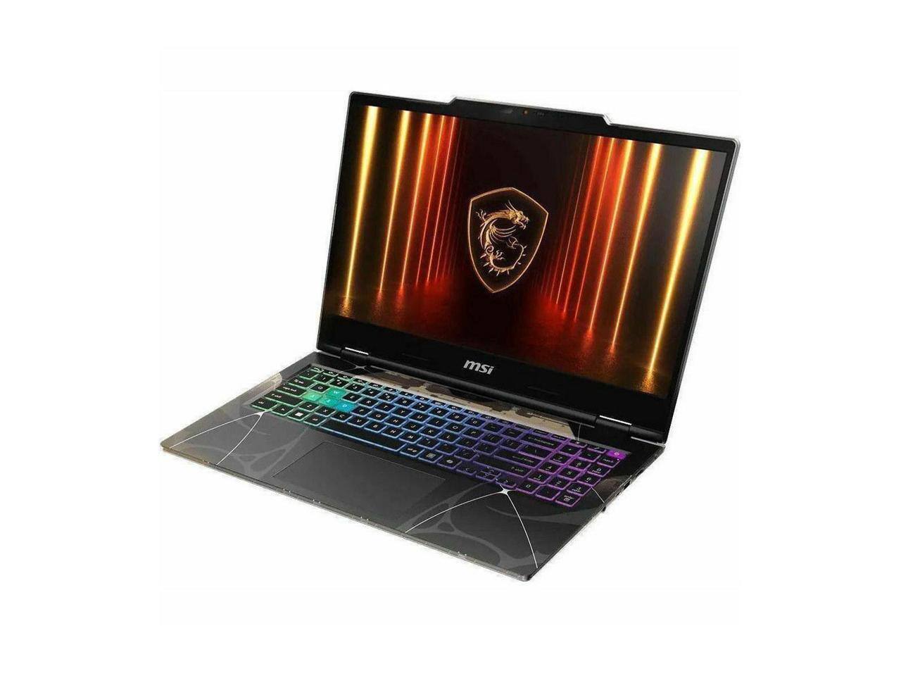 Alt View 1. MSI - MSI Cyborg 15 B2RWEKG-258US - Intel Core 5 210H - 16GB - 1TB SSD - RTX 5050 8GB - Wi-Fi 6E - Black - Translucent Black.