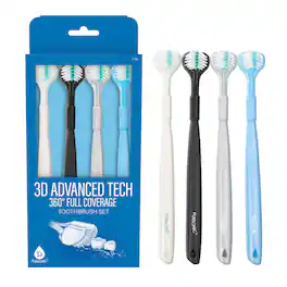Pursonic - 3D Advanced Tech 360° Full Coverage Toothbrush Set (4-Pack)