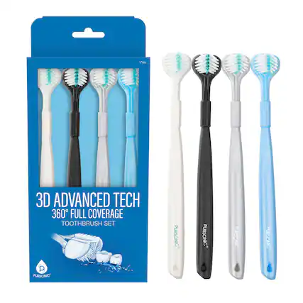 3D Advanced Tech 360° Full Coverage Toothbrush Set
PURSONIC