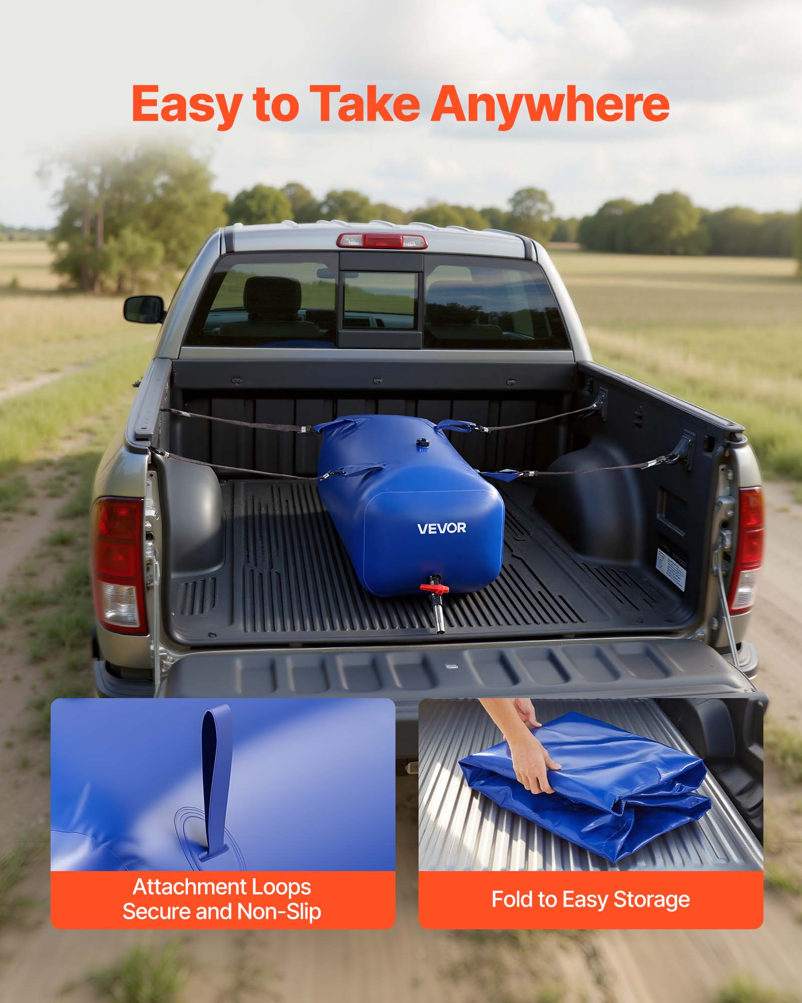 Easy to Take Anywhere

VEVOR Attachment Loops Secure and Non-Slip

Fold to Easy Storage