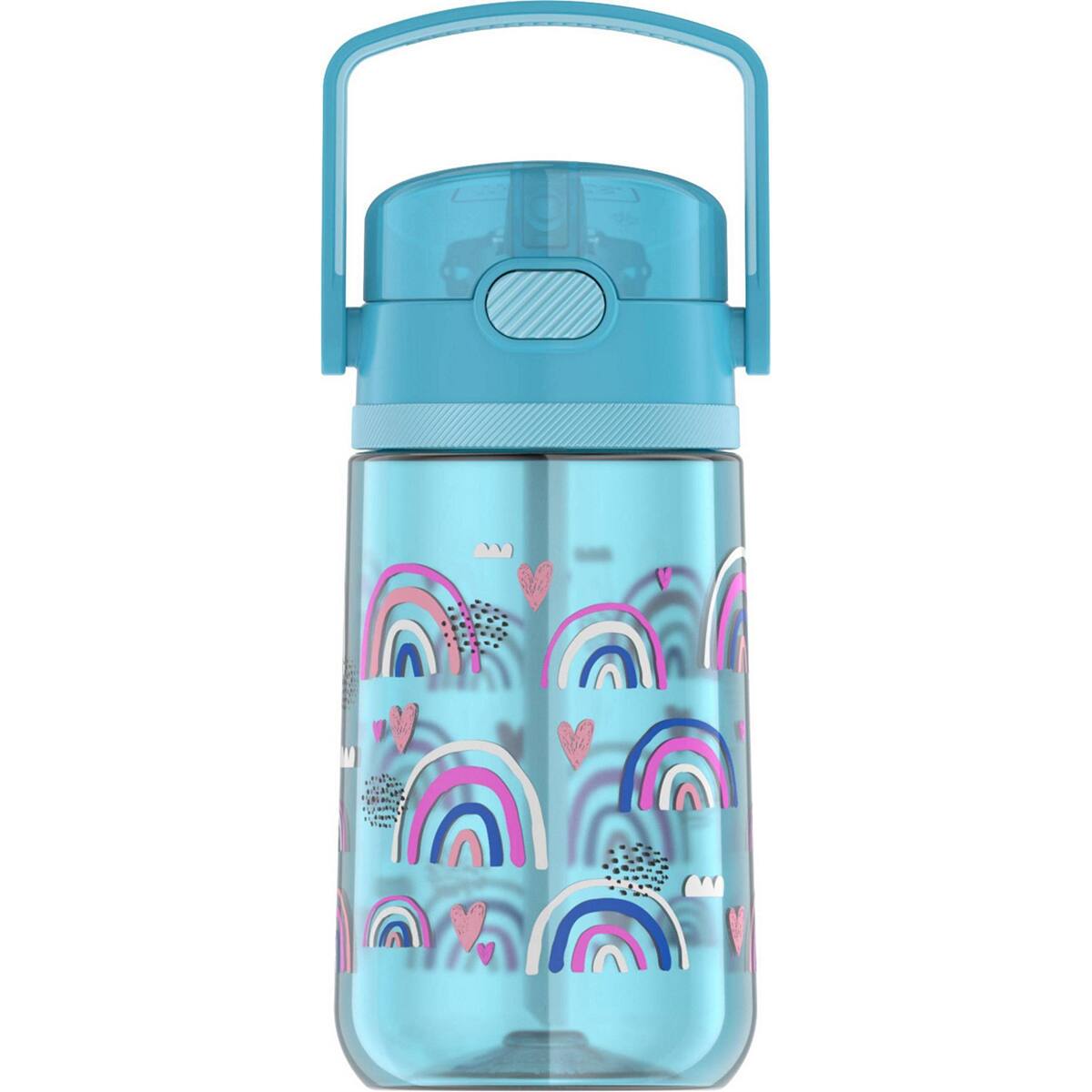 Alt View 1. Thermos - Thermos Kid's 14 oz. Plastic Hydration Bottle w/ Flip-Up Straw - Joyful Rainbow - Joyful Rainbow.