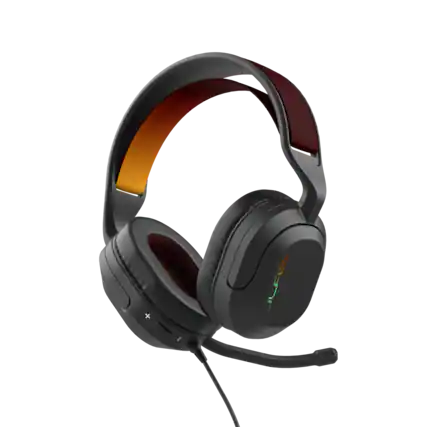Front. JLab - Nightfall Wired Gaming Over The Ear Headset - Black.