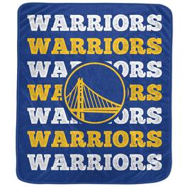 Pegasus - Golden State Warriors 60'' x 70'' Logo Wordmark Plush Blanket - Multicolor