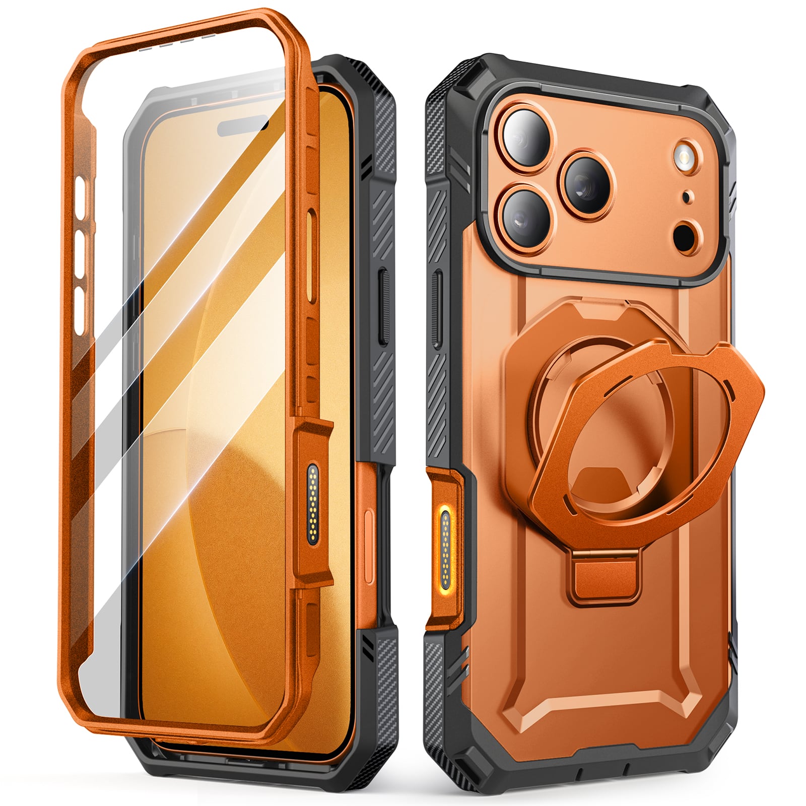 SUPCASE - UB Grip Pro MagSafe Case for iPhone 17 Pro Max – Sleek Protection + HD Tempered Glass Screen Guard - Coral
